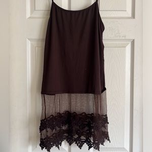 NWOT lace extender, brown, s/m